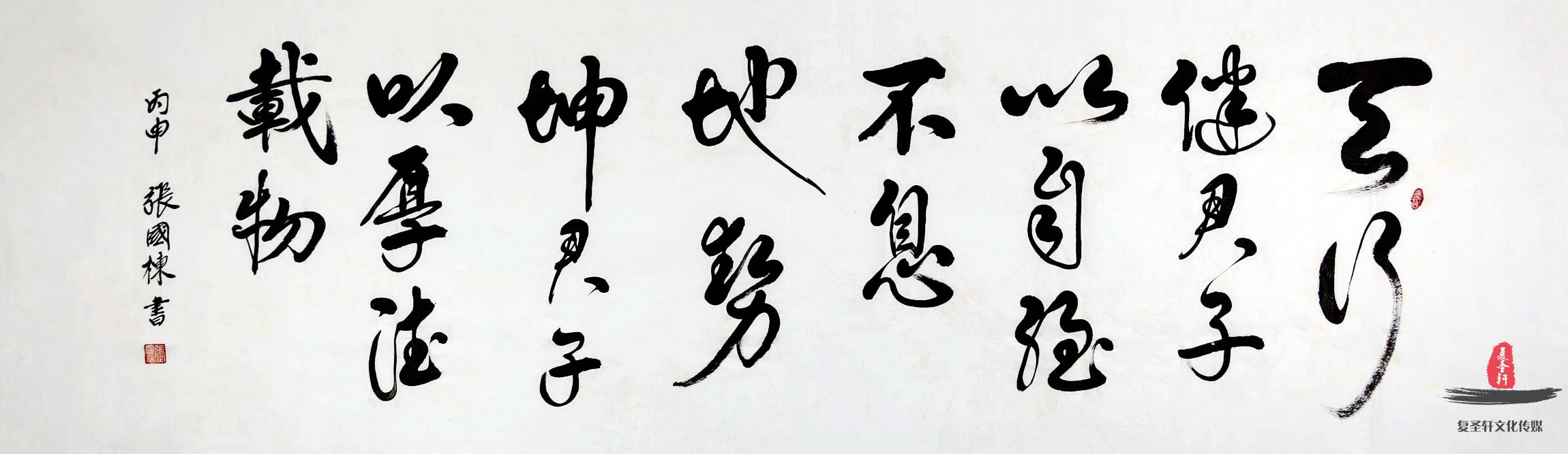张国栋书法诗词《天行健君子以自强不息》